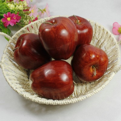 10 artificial fruit faux  RED APPLE fake food kitchen office home party decor   131468594959